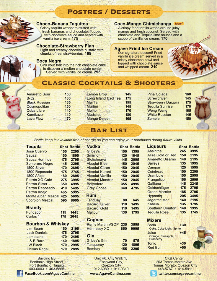 Menu Page 5